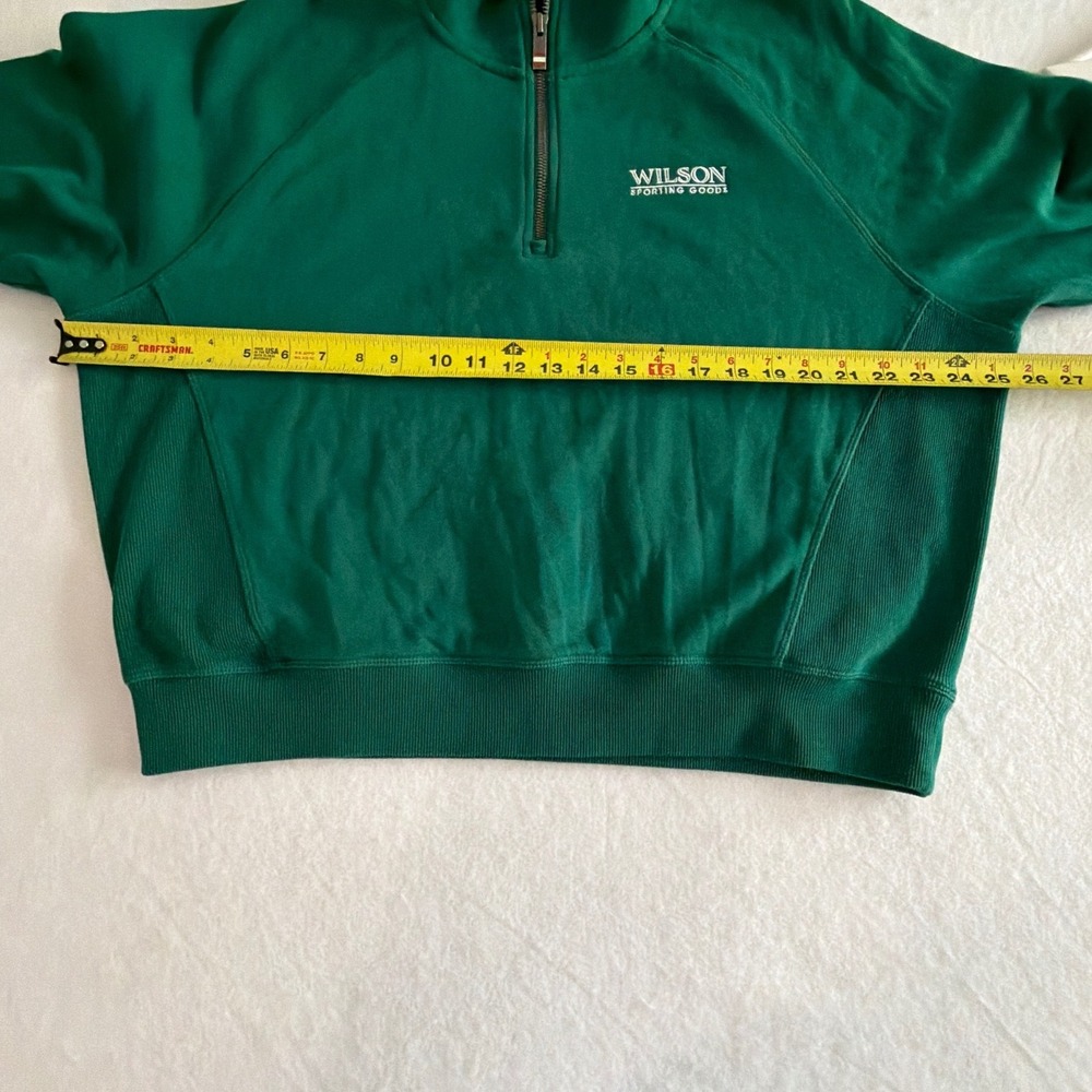 Wilson Sporting Goods Womens XL Green Quarter Zip Pullover Sweatshirt WW00155431 - Picture 9 of 11